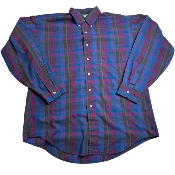 McGregor Classics Vintage Long Sleeve Button Down Shirt Mens Large Striped - Picture 2 of 7